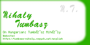 mihaly tumbasz business card